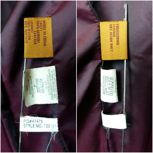 The Territory Ahead Pebbled Leather Jacket Mens S Black 3 Button Pockets VTG - Picture 15 of 15